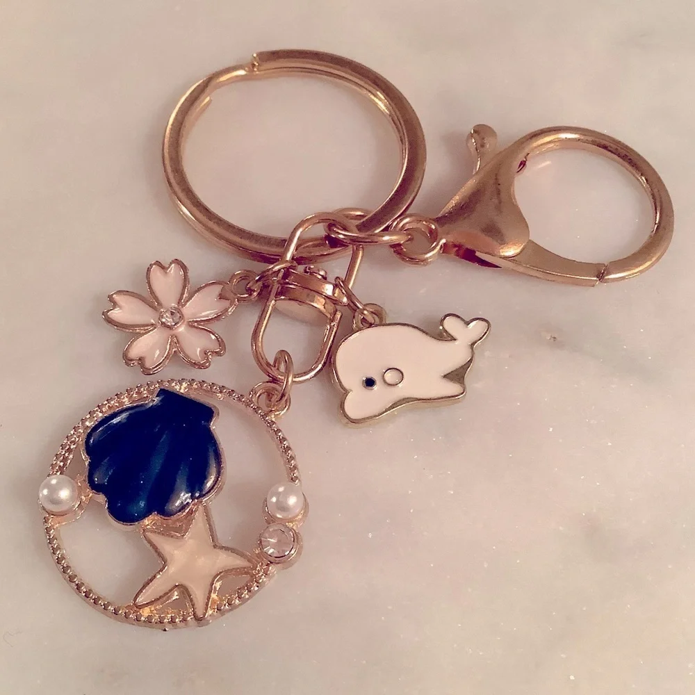 Nautical Detachable Purse Keychain.
